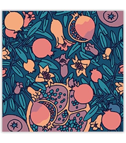 絵画ザクロのある山村 絵画ザクロのある山村